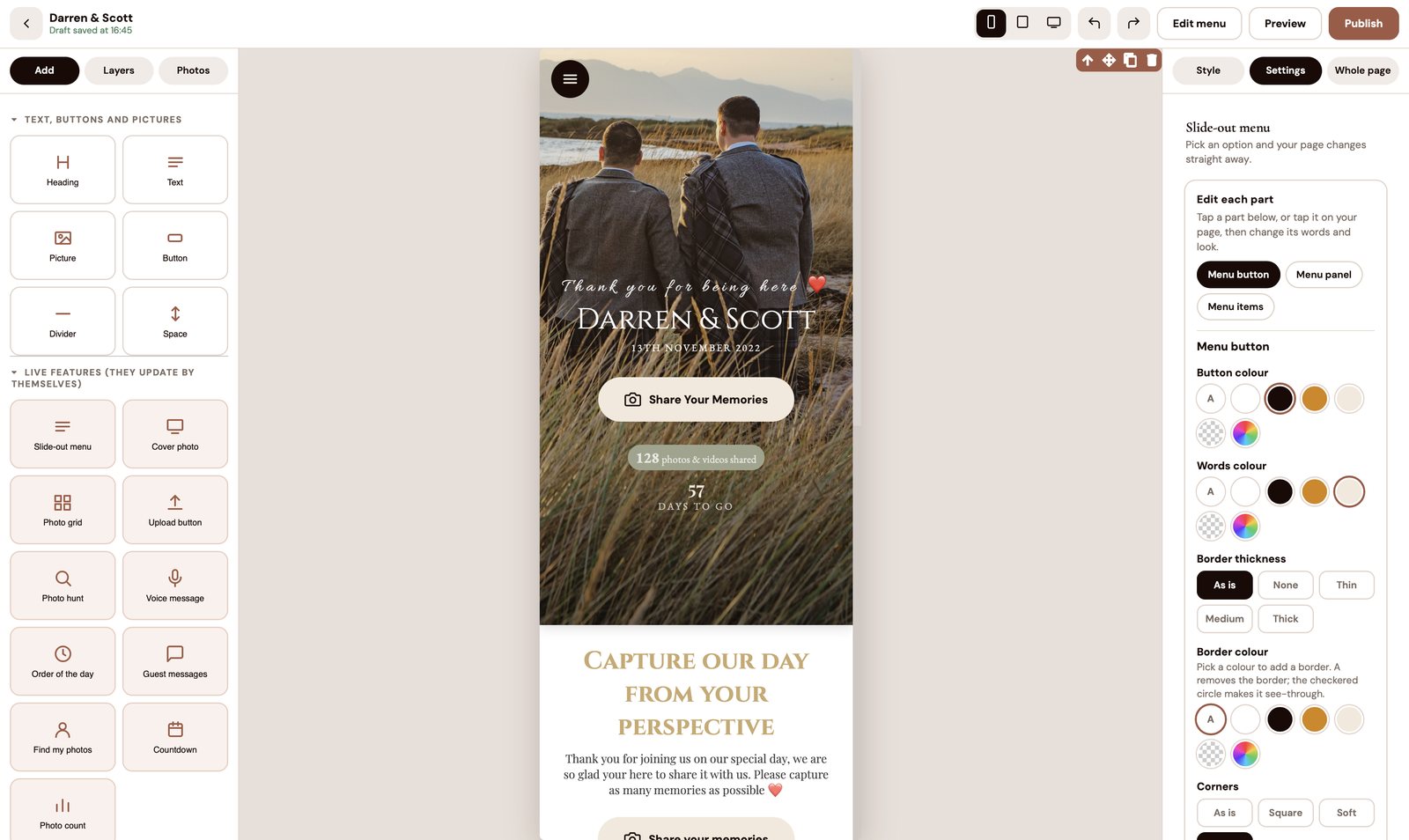 The CrackinShare gallery designer