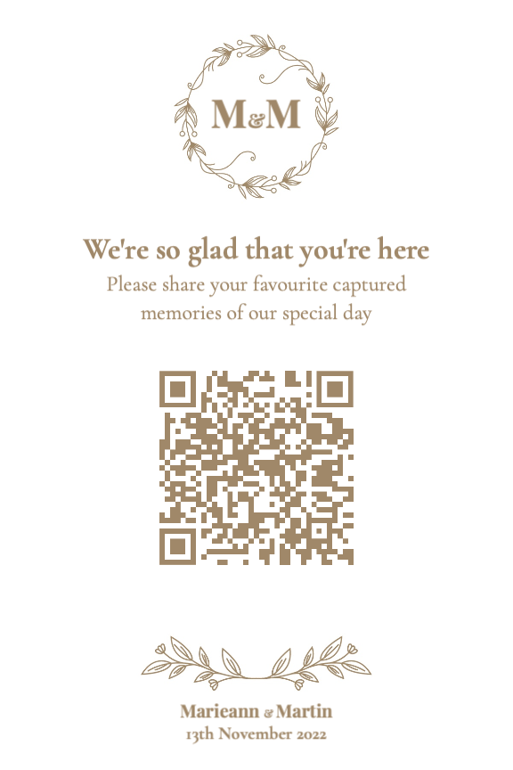 Golden Elegance QR card template